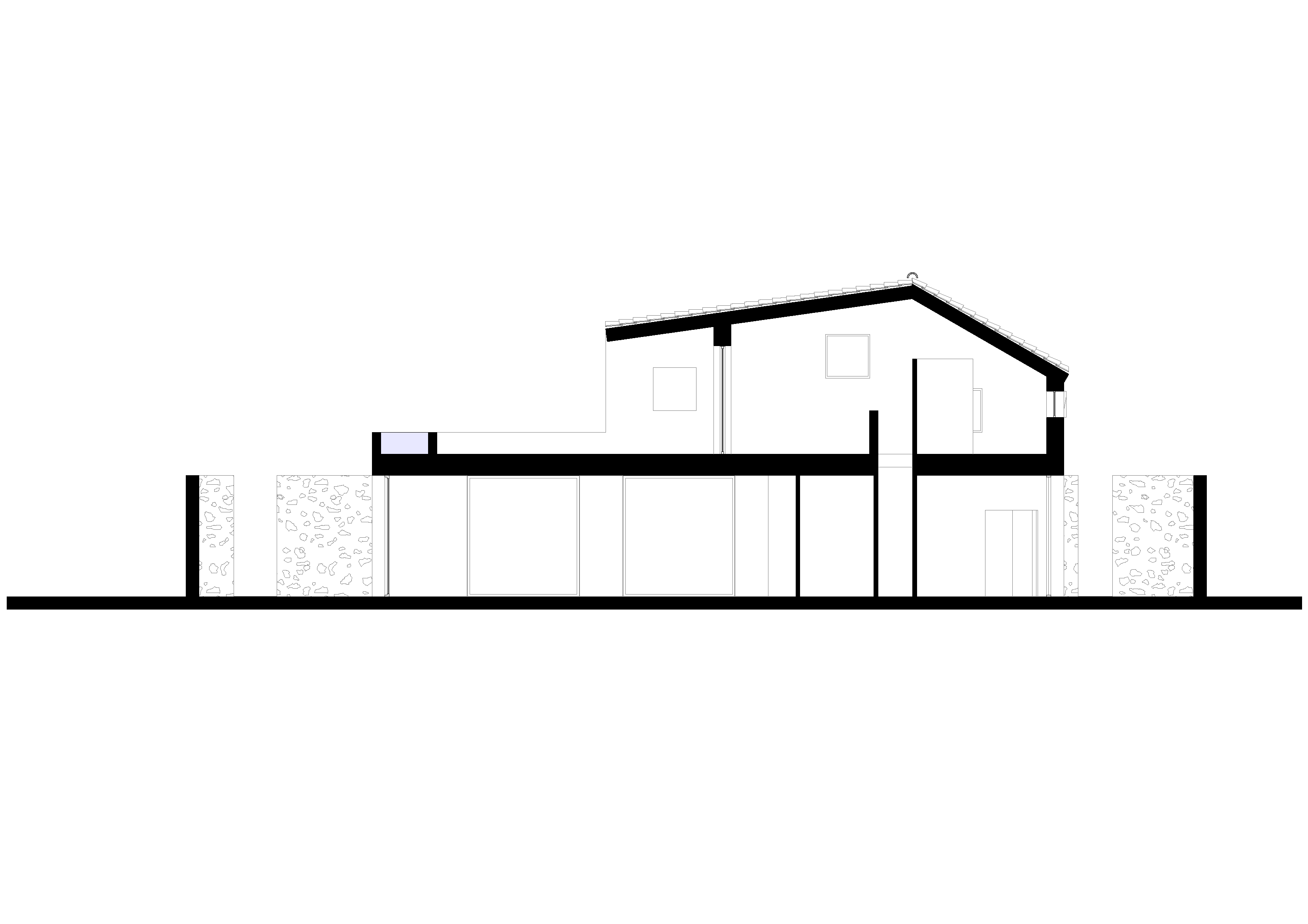 Diseño y plano arquitectónico del proyecto de vivienda de dos plantas de bajo consumo energético del estudio de arquitectura KLARQ.